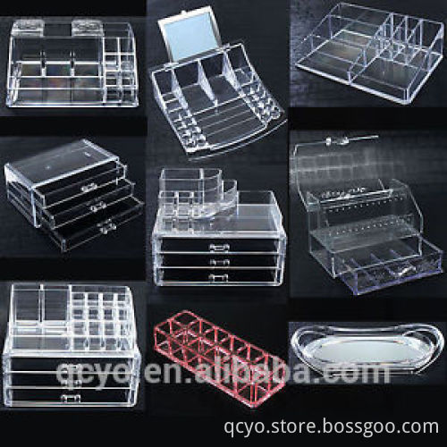 2015 fashion clear Acrylic vertical and drawer Jewelry Box made in china